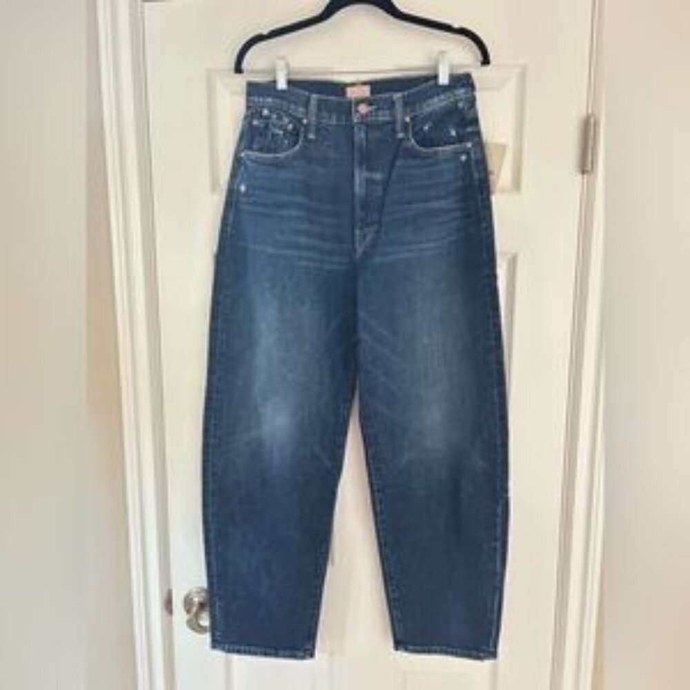 Mother Jeans  The Fangirl Skimp Barrel Leg Jeans- Size 30 - Color Yee Haw